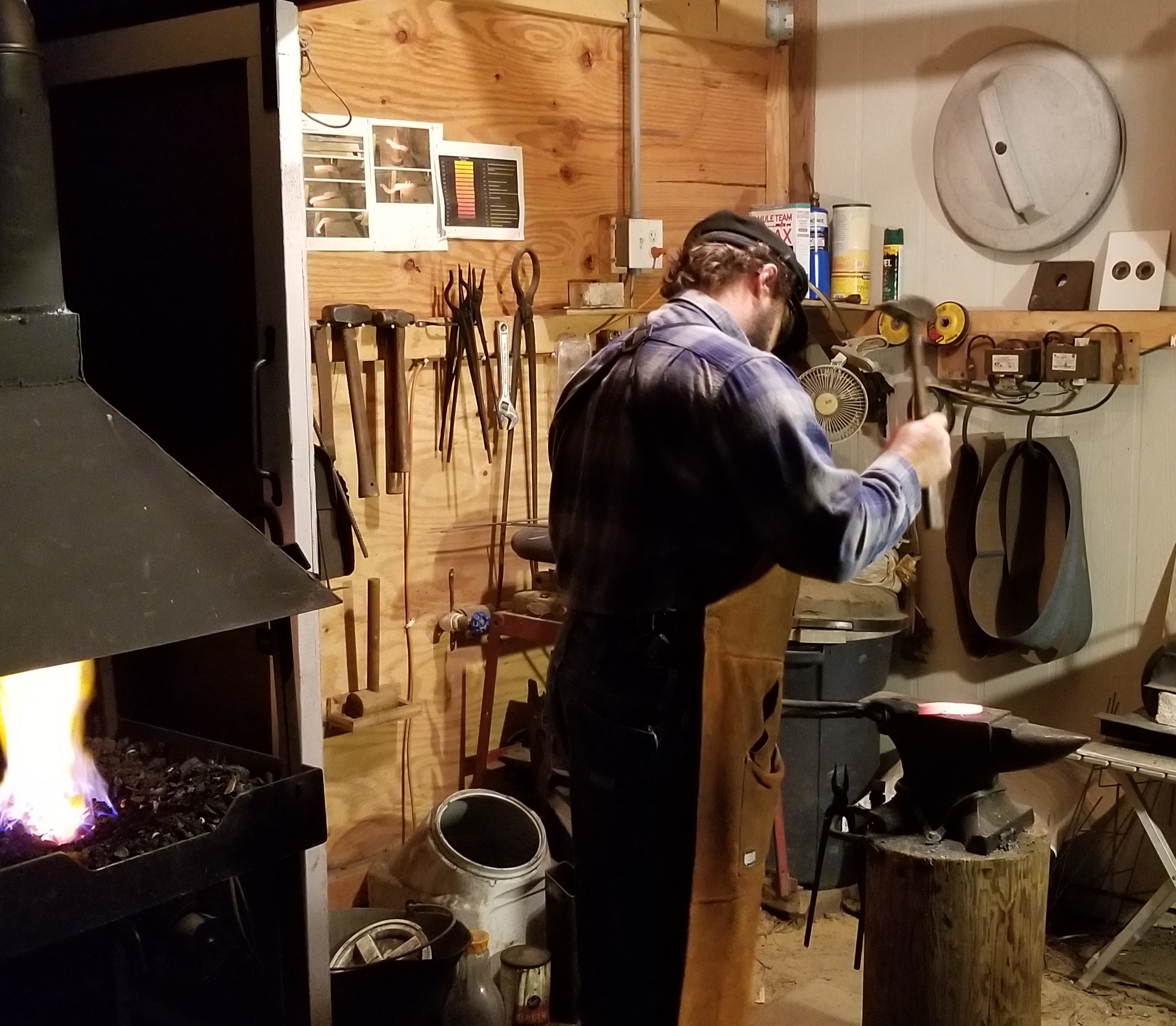 Aaron Hall Forging at Sea Isle Forge.